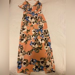 Peach Floral Dress